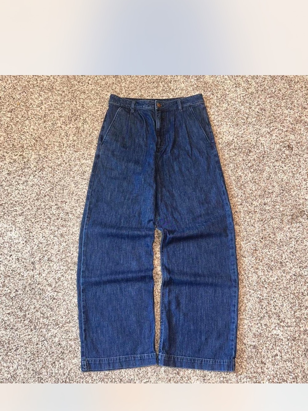 J crew High-Waist Wide Leg Dark Blue Jeans